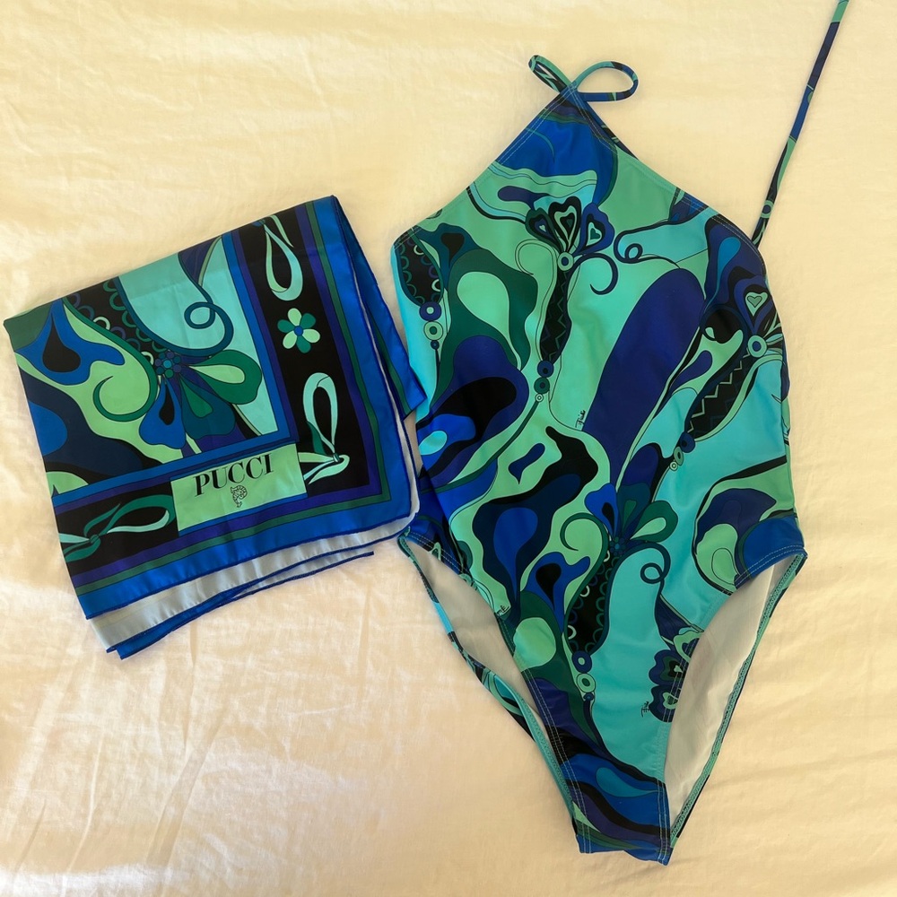 Emilio Pucci Dupe Swimsuit and Sarong